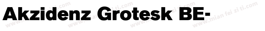 Akzidenz Grotesk BE字体转换